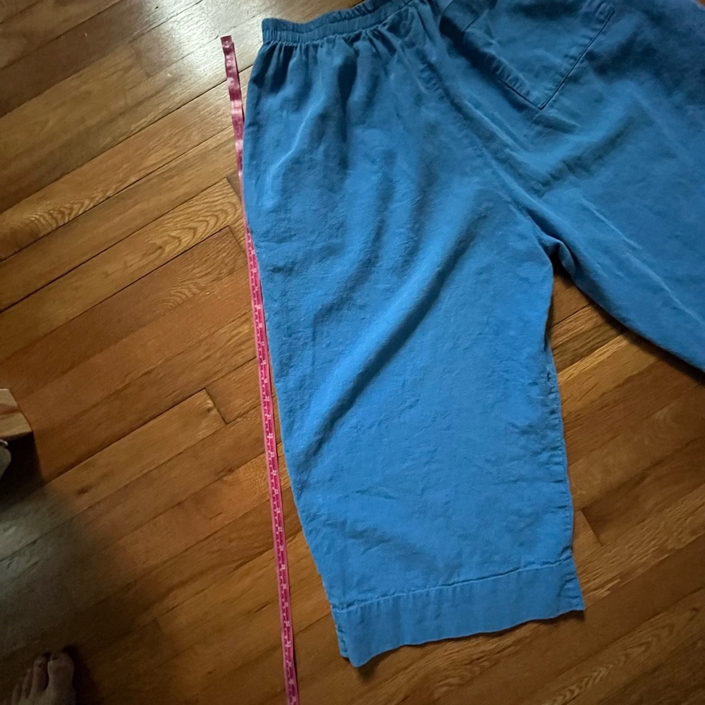 Nettle Studios Mid Easy Pant in Cobalt Linen Large Regular Length - Picture 10 of 13